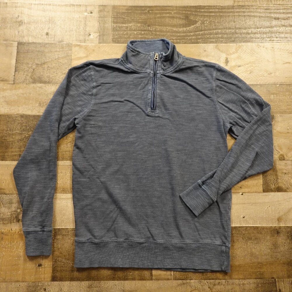 Faherty Sun Valley Quarter-Zip Pullover Men’s Small Blue Outdoor Comfort